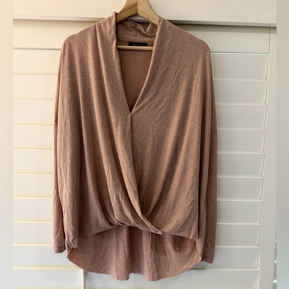 Final Touch Ribbed Knit Top in Pink